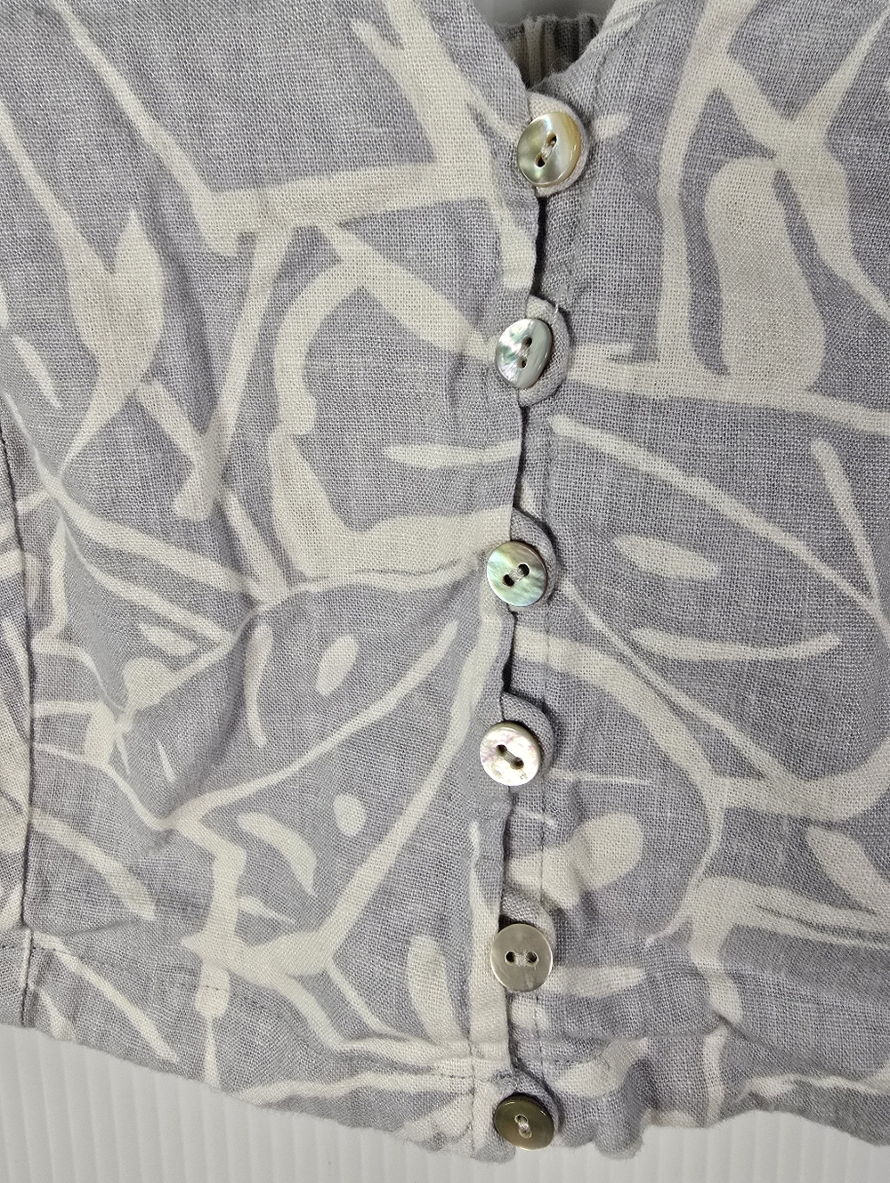 NWOT Madewell Womens Gwen Abstract Floral Linen Blend Supercrop Vest Top Size 10 - Picture 7 of 15